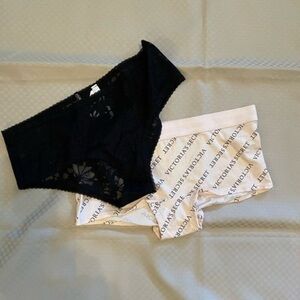 Victoria’s Secret & Pink panties NWT. Size M. Two pairs.